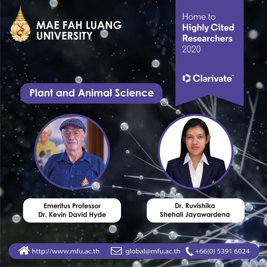 MFU Researchers Ranked in the World’s Highly Cited Researchers 2020